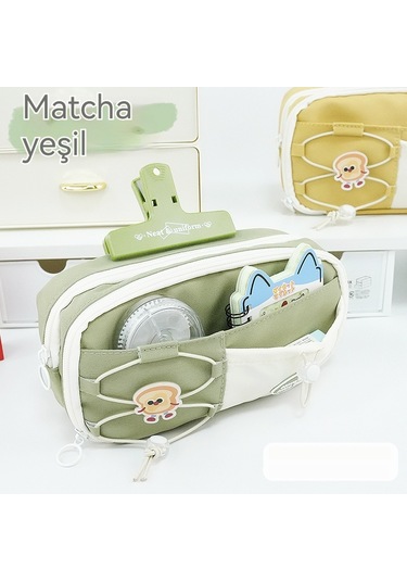 Çeşitli Katlar İle Büyük Kapitet Durum Kutusu Pastel Yeşil