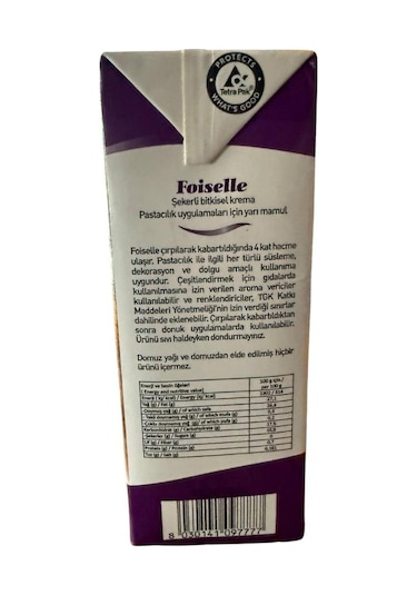 Csm Foiselle Şekerli Sıvı Şanti 1 Lt Profesyonel Kullanıma Uygun