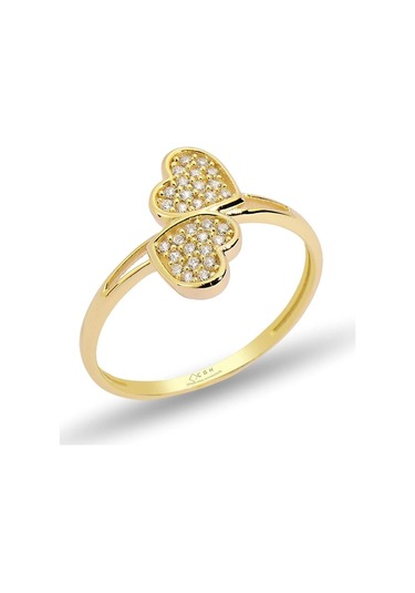 Çgk Kuyumculuk Kalpli Altın Yüzük Yaldız