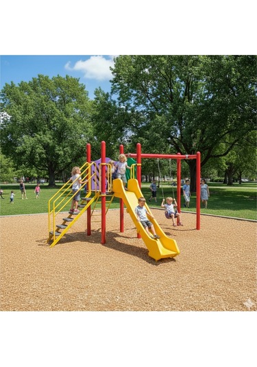 Çocuk Oyun Parkı, Tek Kaydıraklı Tek Salıncaklı Eko Model-170