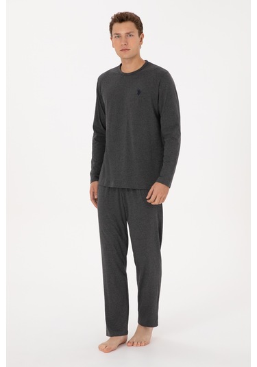 U.s. Polo Assn. Erkek Antrasit Melanj Pijama Takım 50318602-vr081 Antrasit Melanj