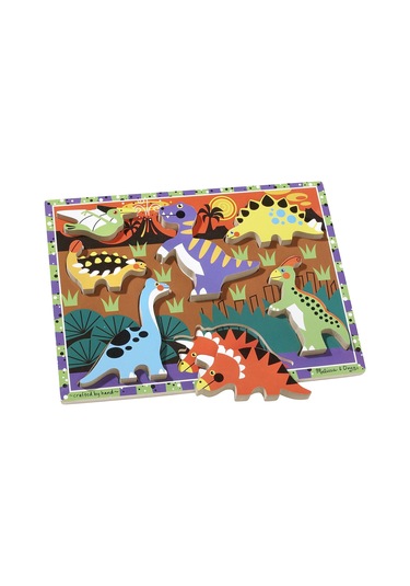 Melissa And Doug Ahşap Tombul Yapboz Dinozorlar