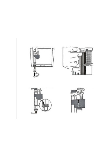 Yatay Şamandıra Vanası, Tuvalet Temini İçin Tersinir Şamandıra Vanası, Tuvalet Sifon Vanaları Basmalı Düğme Doldurma