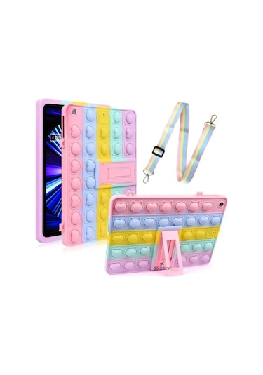 İpad 9.7 İnç 5.6. Nesil / Air Tam Uyumlu Glow Desenli Standlı Ask