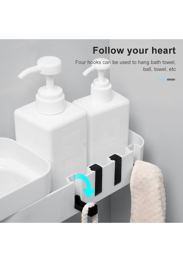 Sones 2 Adet Banyo Aksesuarları Duş Rafı Sorunsuz Dönen Tripod Sorunsuz Armatürler Depolama Rafı Mutfak Tripod Diğer