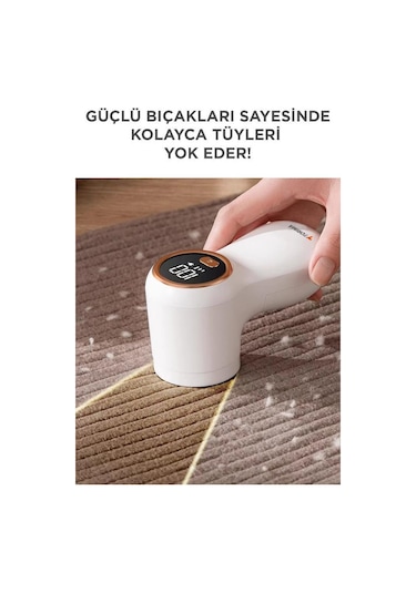 Torima Dijital Ekranlı M118 Exstra Bıçaklı Şarjlı Tüy Temizleme Ve Tiftik Temizleme Makinesi