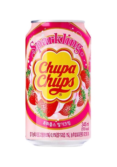 Chupa Chups Sparkling Strawberry Cream Flavour 345 ml