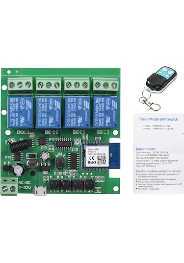Hallow Tuya Wifi + Bt 433mhz Akıllı Uzaktan Kumanda Kablosuz Koyu Yeşil