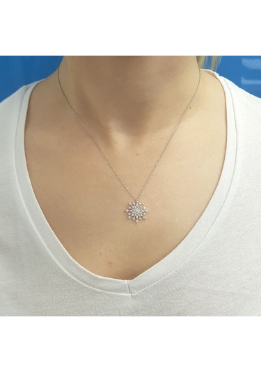 Lova Pırlanta Büyük Kar Tanesi Kolye - 2040167