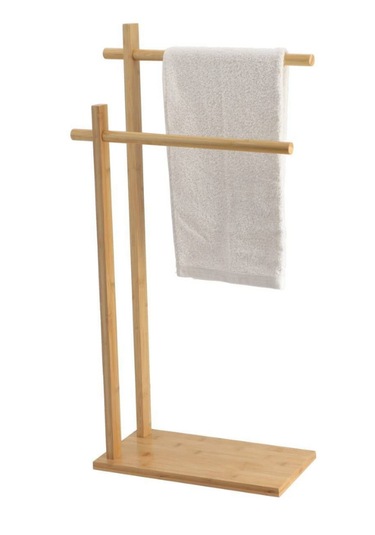 Çok Amaçlı Ayaklı Kurutmalık Ve Havlu Standı - Doğal Ahşap