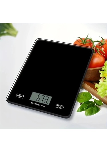 Fastbuy Challenger Siyah 6 Birimli Mutfak Terazisi, Lcd Ekranlı, Soyucu Fonksiyonlu Pil Dışı Siyah