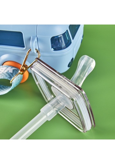 Sones Kt-1139 500ml Taşınabilir Sızdırmaz Su Bardağı Askılı Sevimli Otobüs Şekilli Emzikli Bardak, Renk: Sarı