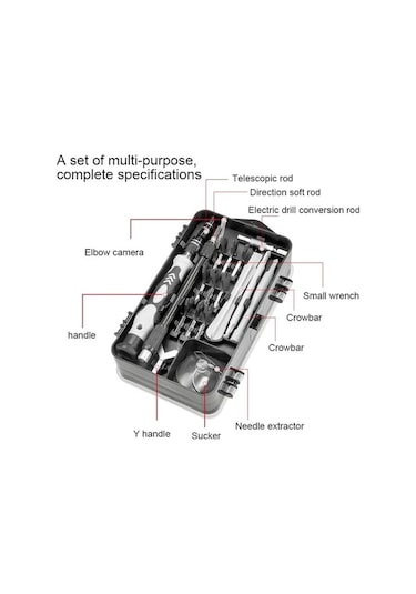 Pazly Tornavida Telefonu Tamir Sökme Seti Saat İn Gri Fonksiyonlu Çok Cep Aracı Alet 138 1 Dq