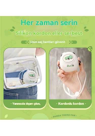Aurora Panda El Tipi Asılıboyun Fan Usb Şarjı 1