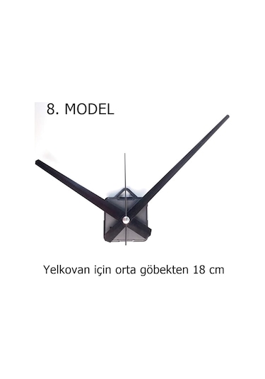 Duvar Saati Mekanizması Büyük Boy Akrep Yelkovan Saniye Motor Gümüş