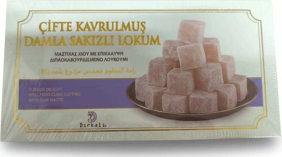 Dırkalı Çifte Kavrulmuş Damla Sakızlı Lokum 250 G