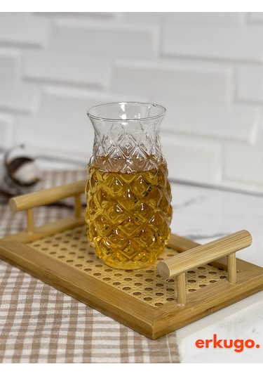 Vakumlu Bambu Kapaklı Isıya Dayanıklı Borosilikat Cam Süzgeçli De Şeffaf