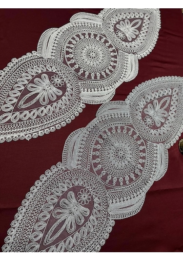 Nivemeshome Gri İşlemeli Runner Gri