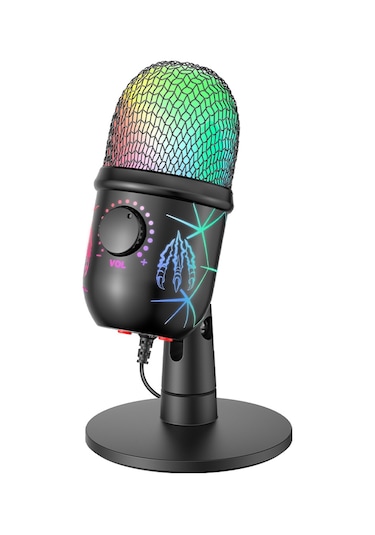 Yunboo V5 Rgb Işıklı Usb Kondansatör Mikrofonu - Gürültü Engelleme, Canlı Yayın/kayıt, Hızlı Sessiz Mod, Ses Kontrolü Ve Canlı Kulak İadesi Desteği