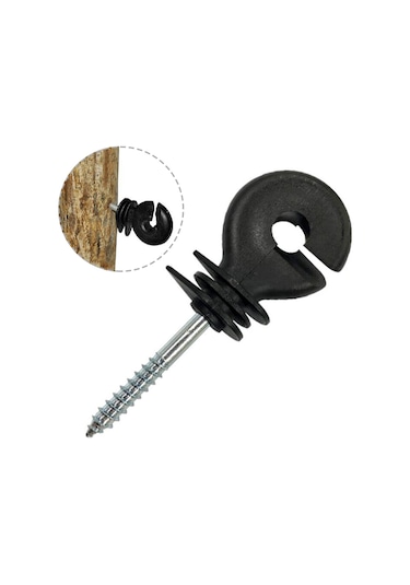 Xindoker 20 Adet Çiftlik Elektrikli Çit İzolatörü, Otomatik Vidalama Tipi Hayvan Barajı İzolasyon Çivi