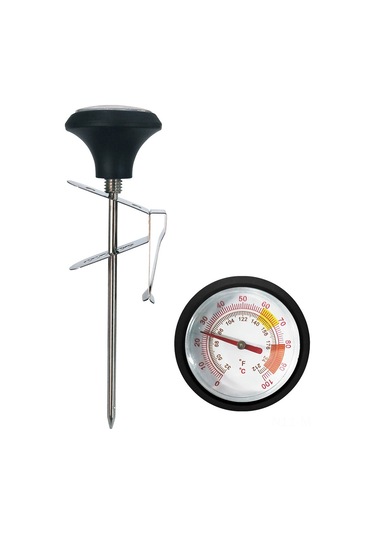 Moveevo Siyah Küçük Diskli El Filtre Kahve Sıcaklık Ölçer - Hızlı Ölçüm, Büyük Ekran, Süt Köpüğü Ve Su Sicaklığı İçin Tespit Cihazı