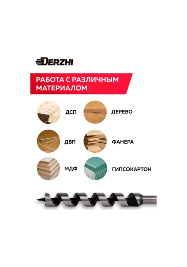 Derzhı Vidalı Ahşap Matkap Ucu F20x230 Mm 196493269