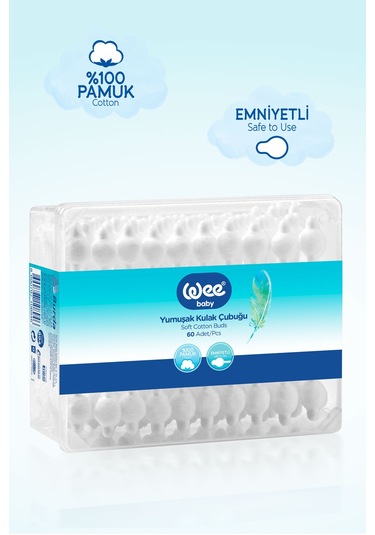 Wee Baby 60'lı Emniyetli Kulak Çubuğu (60x24 1440 Adet)