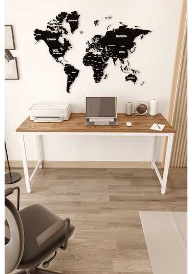 Çalışma Bilgisayar Ofis Masası 60x160 Cm Atlantik Çam -beyaz Atlantik - Beyaz