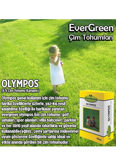 Olympos 6'Lı Karışım İthal Çim Tohumu 1 KG
