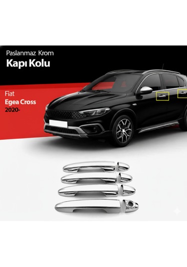 Egea 2021 Sonrası Krom Paslanmaz Çelik Kapı Kolu
