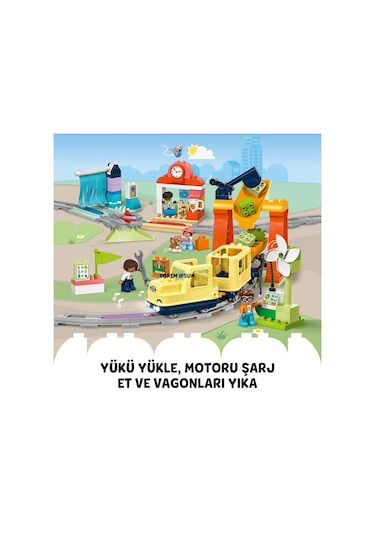 LEGO® DUPLO® Kasabası Büyük İnteraktif Mahalle Treni 10428 -3 Yaş ve Üzeri Çocuklar İçin Eğitici Oyuncak Yapım Seti (103 Parça)