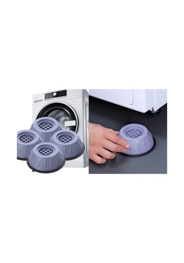 Çamaşır Makinesi Titreşim Önleyici Kaydırmaz Vantuzlu Stoper Set 4172 Çok Renkli
