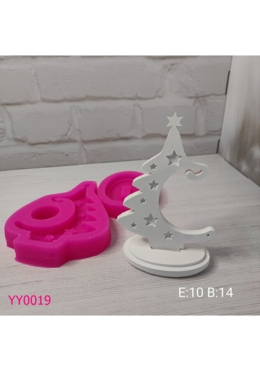 Yy0019 Yılbaşı Ağacı Ve Tabanlığı Silikon Kalıp