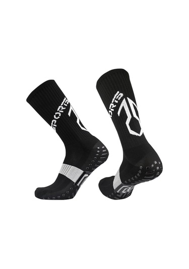 Reedark Profesyonel Antipatik Futbol Çorabı - Lastik Pad Teknolojisiyle Kayma Engeli, Spor Ve Gündelik Kullanım İçin Siyah