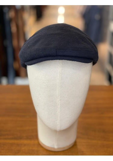 İngiliz London Model Kaşe Kumaş Kasket Şapka Lacivert