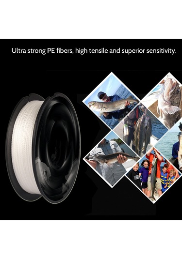 Reedark 4 Izgara Pe Misina, 100 Metre, 6.0 Numara 60 Lb , Güçlü Çekiş, Dayanıklı, Beyaz, Deniz Ve Tatlı Su Balıkçılığı İçin