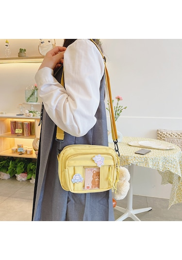 Ortaokul Ve Lise Öğrencileri İçin Pastoral Tarz Omuz Çantası-mavi