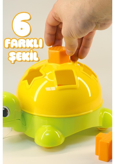 Bul-tak Oyunu Duyusal Kaplumbağa Zeka Eğitici Geometrik Şekiller Bulmaca Bebek Oyuncak 4159