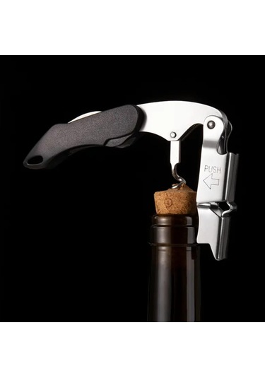 Atay Garage Tirbuşon Siyah Saplı Paslanmaz Çelik Siyah