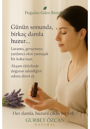 Lavanta Yağı %100 Saf Doğal Seyreltilmemiş Lavender Oil 10ml