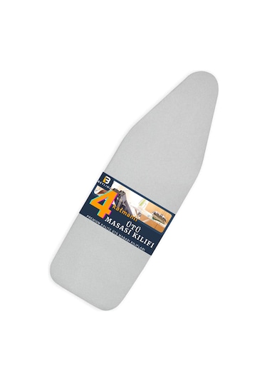 4 Katmanlı Ütü Masası Kılıfı,Ütü Masası Örtüsü,Bezi 50x150 cm Gri