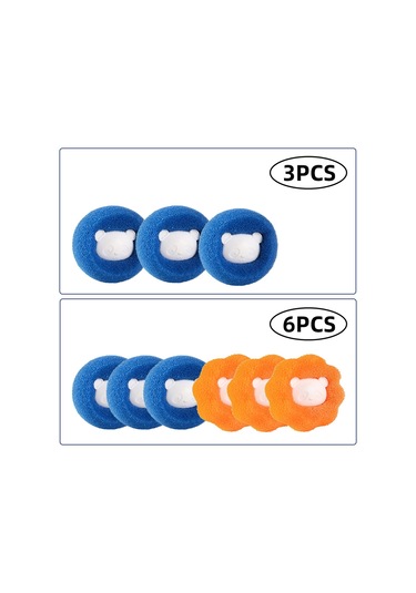 Monyee Evde Kullanıma Uygun 3'lü Paket Yıkama Topları: Saç Ve Toka Temizleyici, Giysi Koruyucu, Makine Bakımı Spreyi Mavi