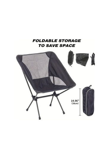 Dashanshop Ultra Hafif Katlanabilir Kamp Sandalyesi Koyu Mavi Ag Koltuklu 7075 Aluminyum 220 Lbs Koyu Mavi