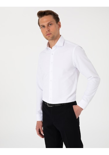 Pierre Cardin Erkek Beyaz Gömlek Desenli 50307108-vr013 Beyaz