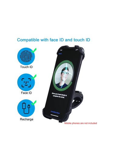 Springsun Selfie Çubuğu Bisiklet Telefon Tutucu 360 Dönebilen Silikon Bisiklet Telefon Tutucu Evrensel Motosiklet Gidon Tutucu İphone Uyumlu 11 Pro