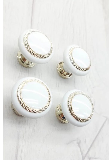 F Furnitura Klasik Mobilya Düğme Pimi 207132219 Beyaz