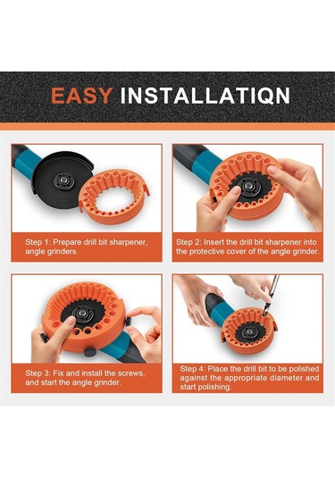 Matkap Ucu Bileyici 1/16 İnç - 1/2 İnç Tüm Uçlar İçin, Öğütücüyle Çalışan