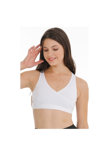 Parlingerie Hamile Emzirme Büstiyeri Sporcu Beyaz