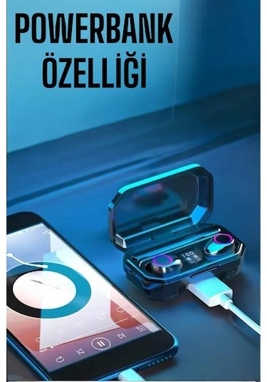 Dijital Göstergeli Bluetooth Bağlantılı Kulaklık Dokunmatik Kontrol