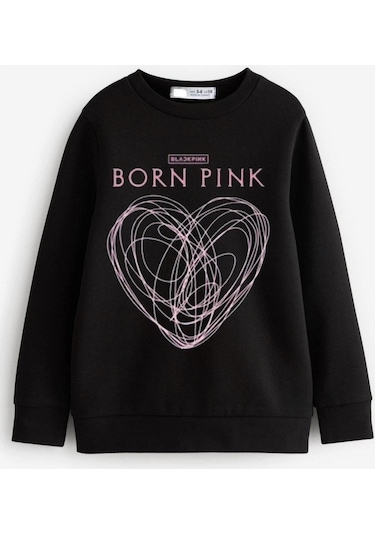 Black Pink Çocuk Sweat Siyah
